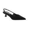 198-5 Elegant wind pointed chain strap medium heel single shoes femininity rear empty shallow mouth thin heel single shoes women's shoes