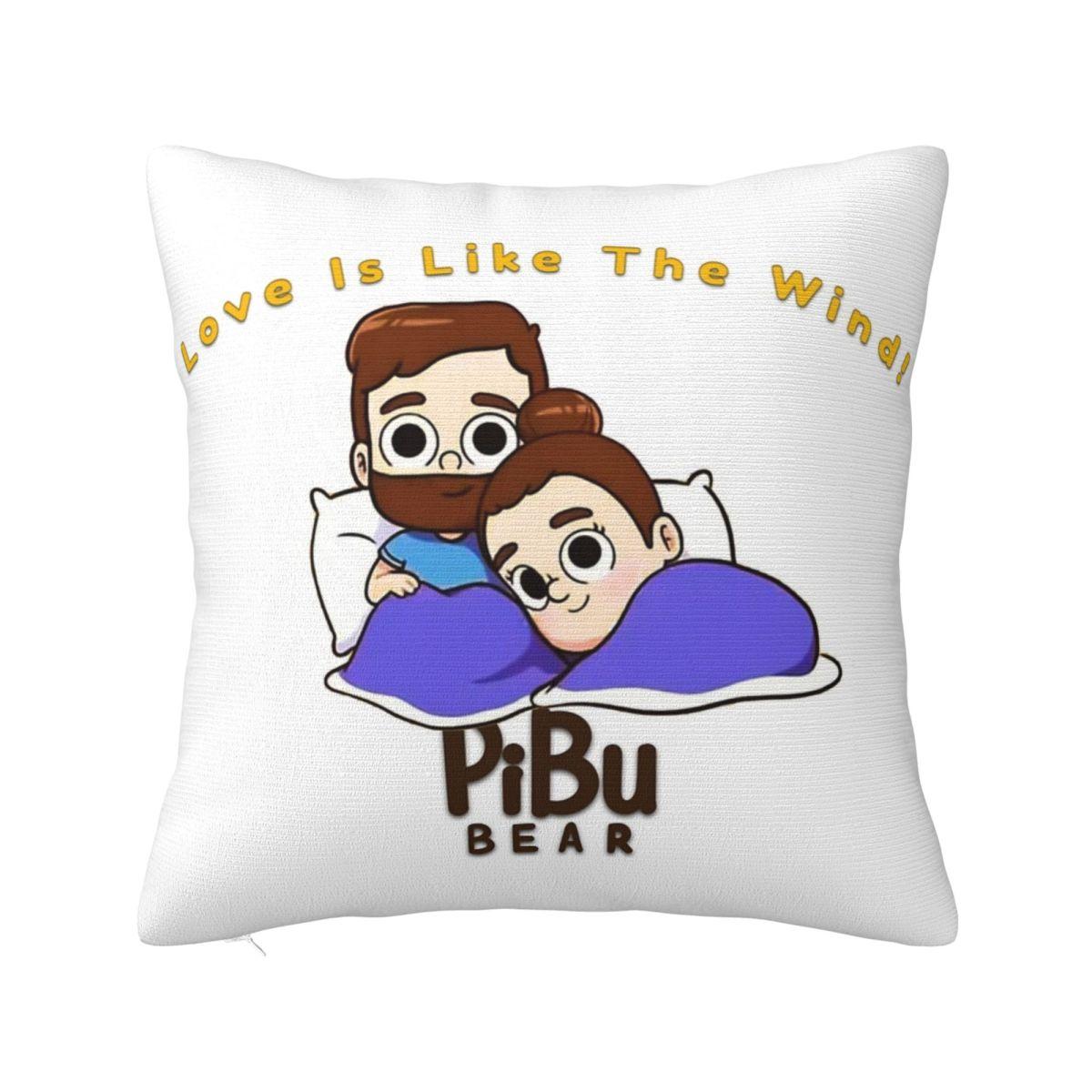 

Winter Days Together - Pibubear Square Pillowcase Cushion Cover Pillow Case Throw Pillow Cover for Home Sofa Living Room 12x12Inch