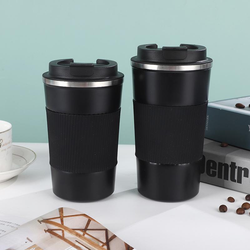 

Переносная изолированная кожаная кофейная кружка - нержавеющая сталь 304, идеально подходит для автомобилей или подарков 380ml