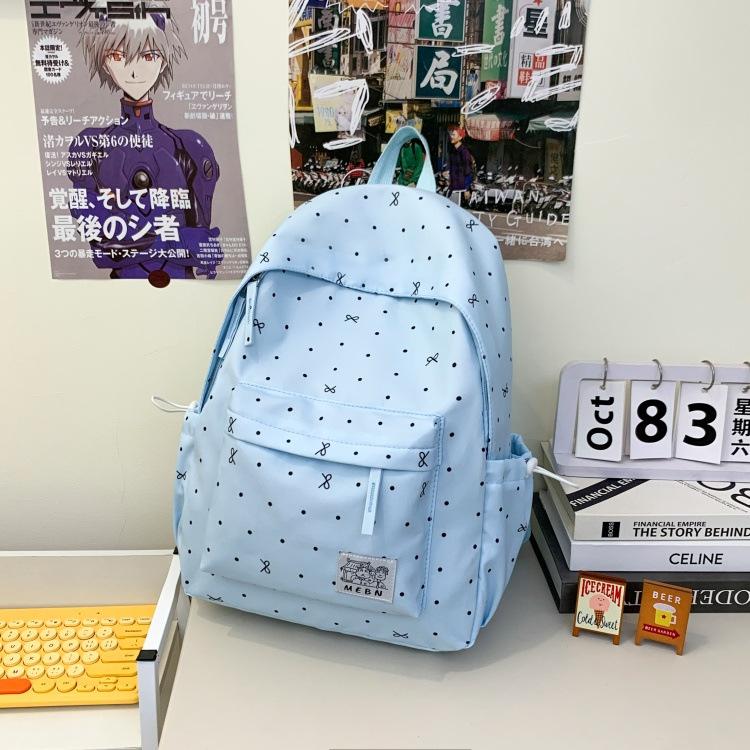 Schoolbag Bow Student Backpack College Student Simple Versatile School Bag Junior High School Student Backpack Travel Backpack