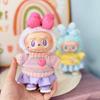 3Pcs/Pack Doll Clothes For Labubu Colorful Sweater Jelly Yarn Skirt Bow Headband I Ii Iii Dolls Fans Gift