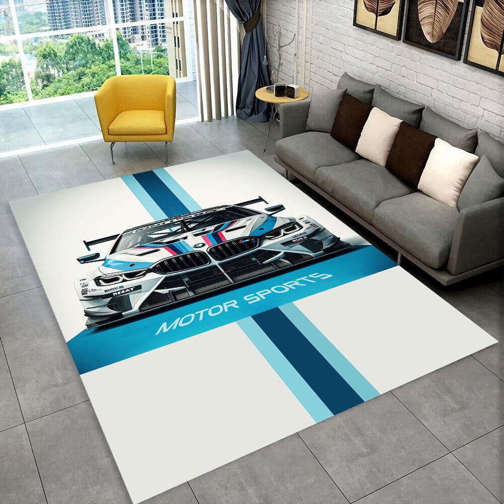 3D E36 Racing Car Motorcycle Rug Carpet for Living Room Bedroom Decor,kids Play Non-slip Decoration for Sofa Doormat Gift