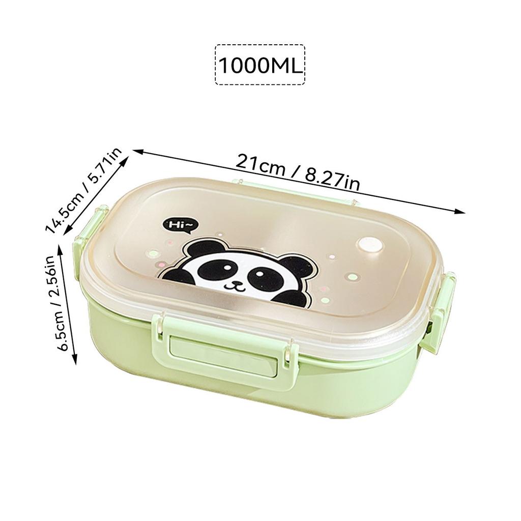 Tragbare 3 Fächer Cartoon Kinder Lunchbox Mikrowellengeeignet Kunststoff Getrennte Bento Box Große Kapazität Lebensmittelbehälter Für Schüler Schule