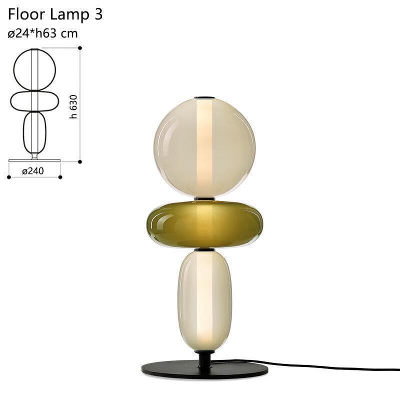 Creative Lollipop Design Glass Floor Lamp