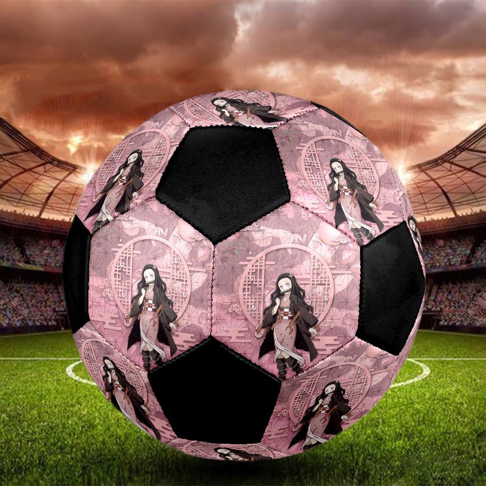 1pc Demon Slayer Kimetsu No Yaiba Football Soccer Ball Size 5 Indoor Soccer Ball Fashion Colorful Backyard Game -Great For Sports Fans Gift HE9