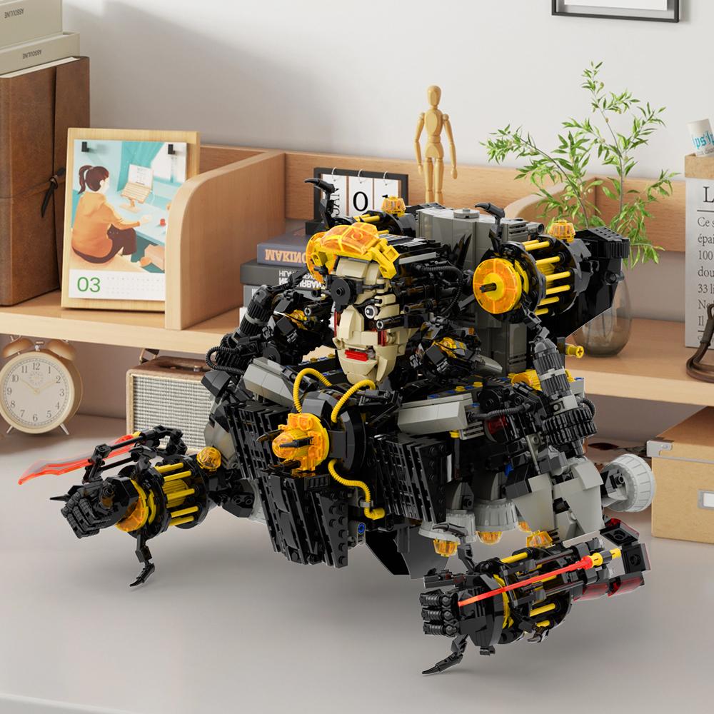 MOC Skibidi Toilette Bausteine Titan Monitorman Spinne VS TV Mann Figuren Konstruktionsspielzeug DIY Modell für Kinder Weihnachten