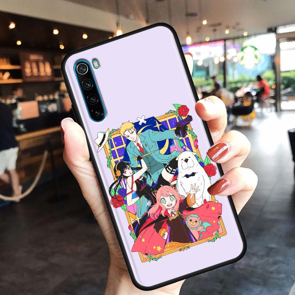 

Cute SpyxFamily Cartoon Anime Phone Case For Redmi K40 K40S K50 6 6A 7 7A 8 8A 9 9A 9C 9T 10 10C Pro Plus Black Cover Funda Capa Redmi K50 Gaming