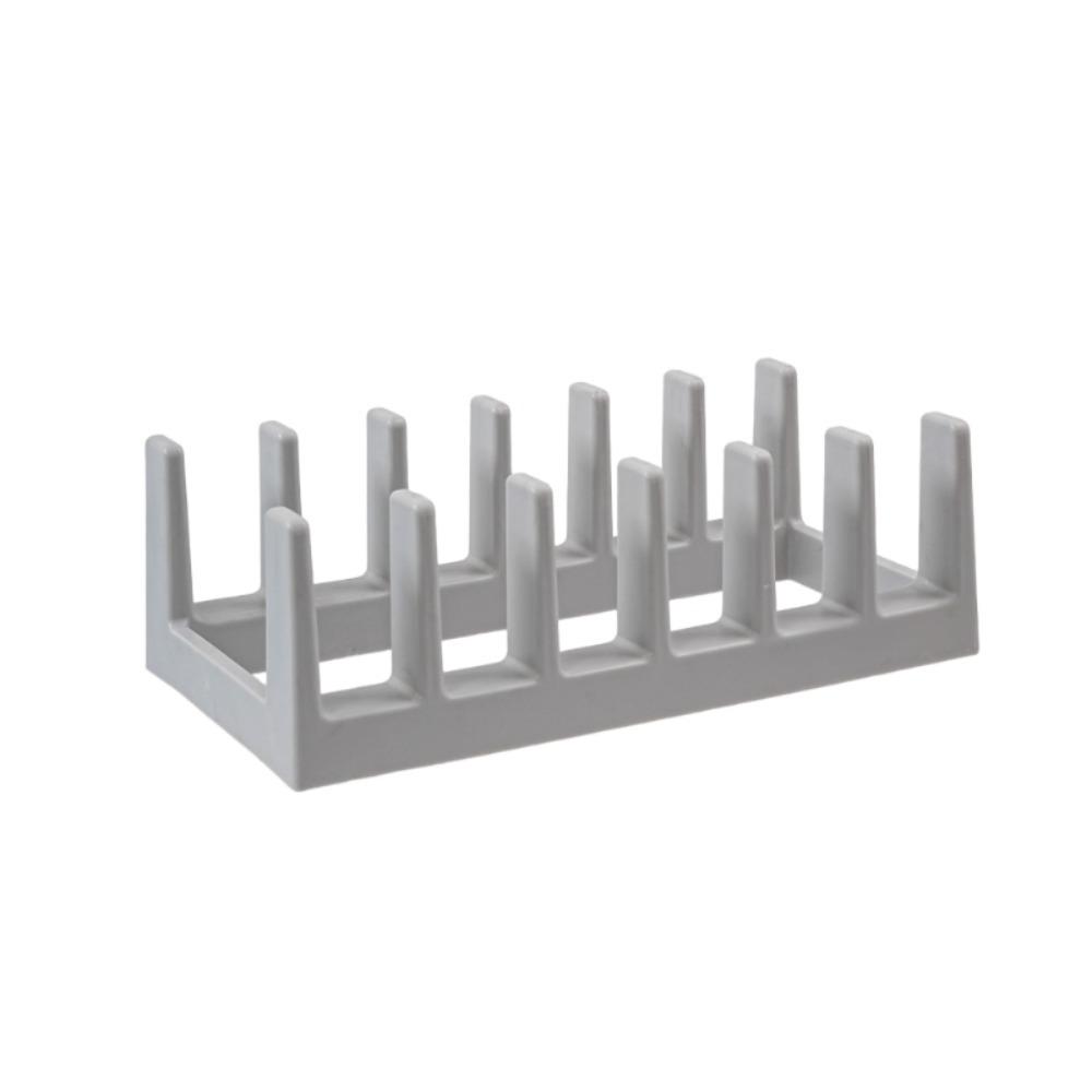 

6-Tier Pot Lid Holder Draining Cutting Board Rack Multi-Purpose Dish Storage Rack Kitchen Use сірий