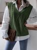 Gilet lavorato a maglia da donna con scollo a V senza maniche vestibilità larga streetwear tinta unita trecce rombi maglione da indossare a strati gilet maglione
