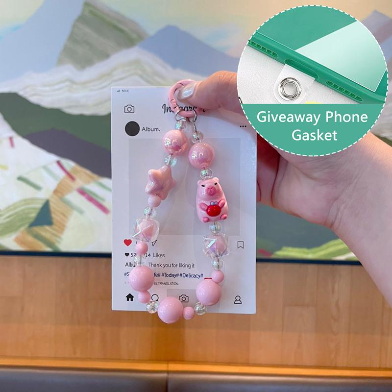 

Бусины капибары Цепочка для телефона Милый чехол для мобильного телефона Шнурок против потери Брелок Подвеска для сумки Шармы Подвесная веревка для iPhone Samsung