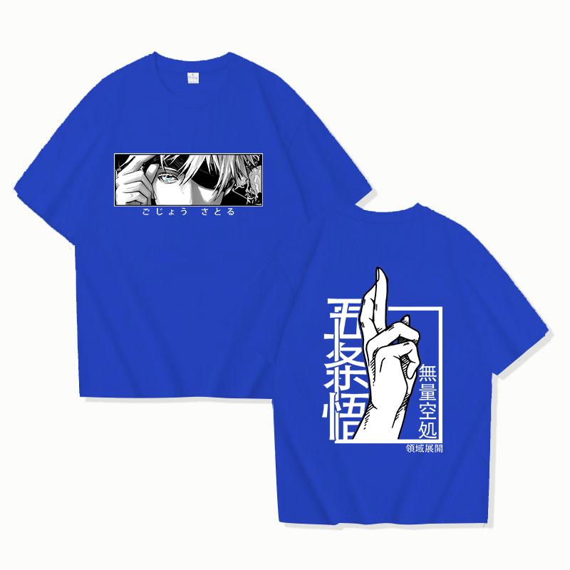 New Anime Gojo Satoru Print T-shirt Women's Men's Fashion Casual Summer Cool Shirs Unisex Anime Short Sleeve Shirts Tee