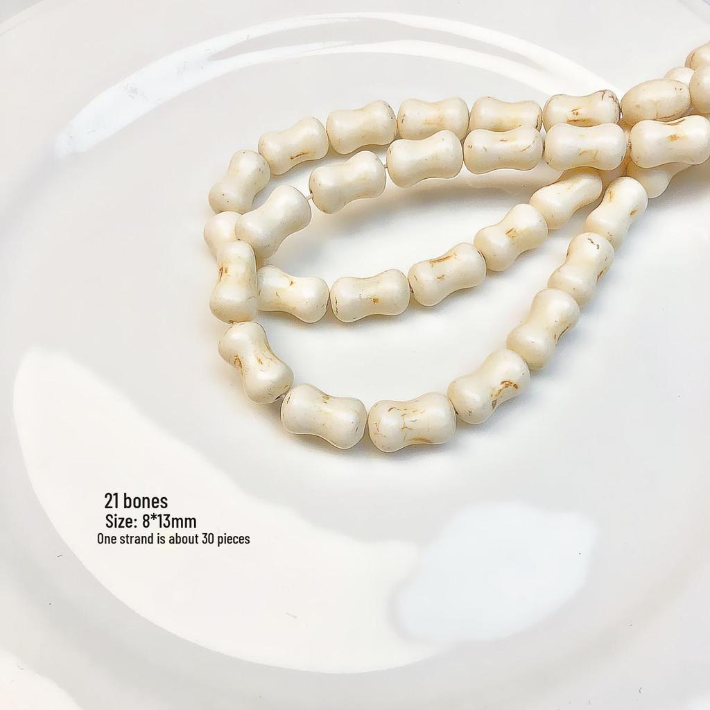 White Turquoise Beads for DIY Necklace Jewelry Accessories - Loose Spacer Beads