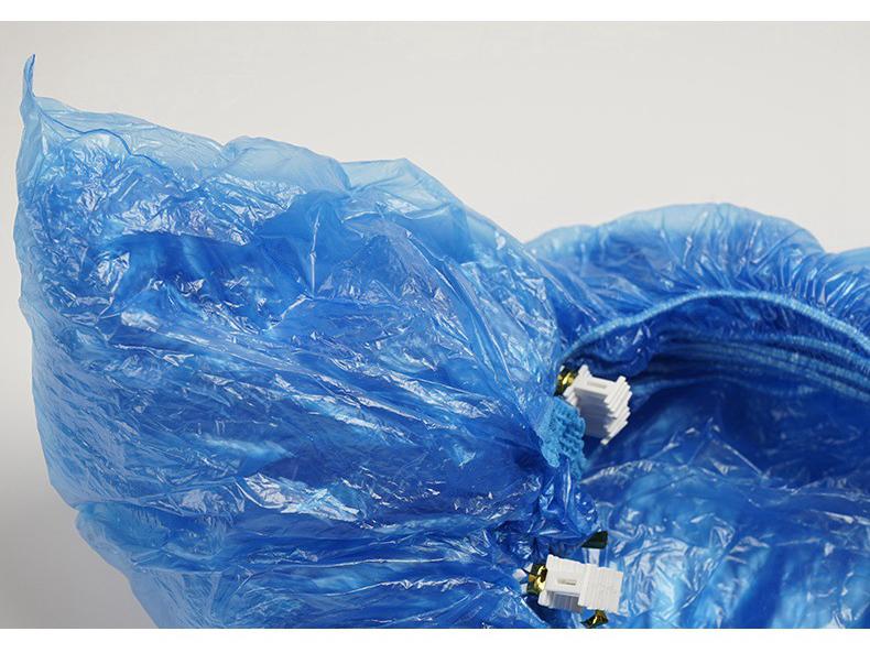 T-Type Buckle Disposable PE Shoe Covers, Thickened, 100 Pieces/Bag for Household Use