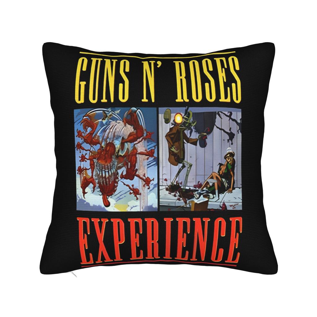 GunsNRoses Was Here rock metal band Pillowcase Merch Printing Cushion Cover  Throw Pillow Cover Home Decor Zipper Multi Size