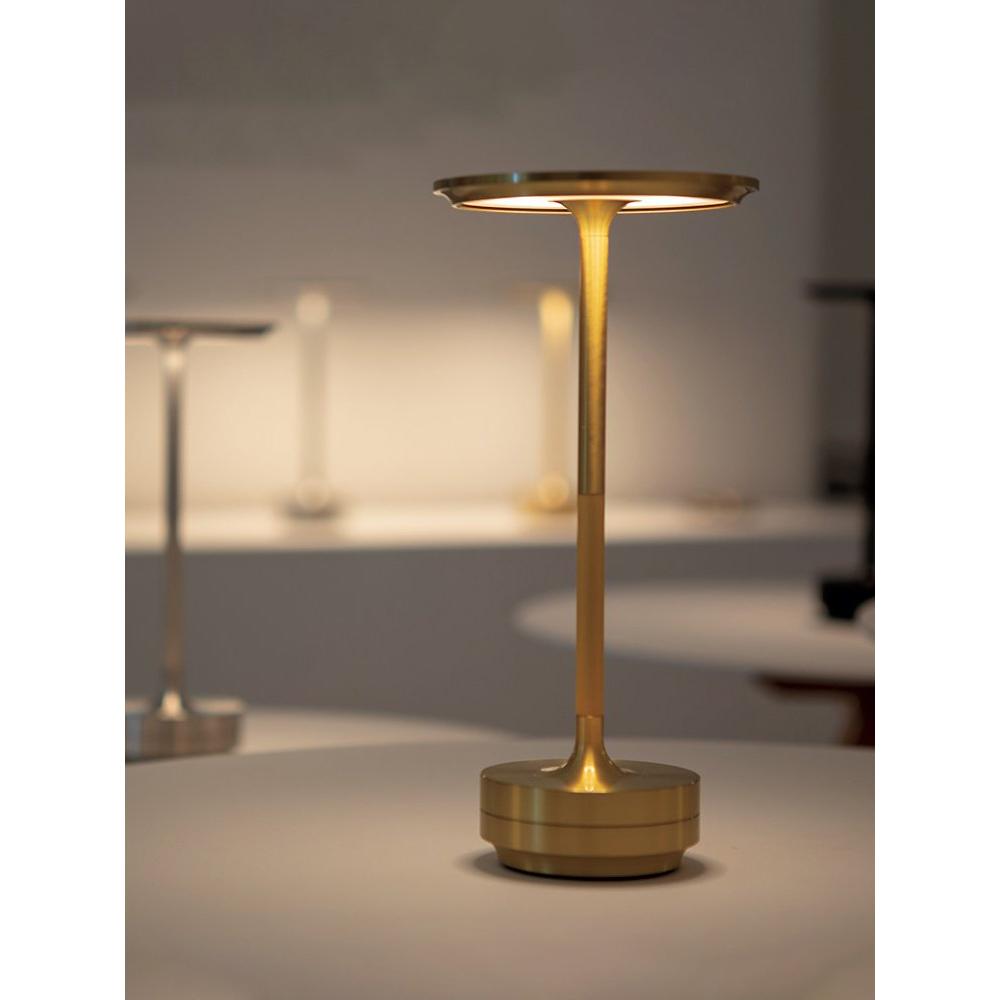 

Роскошная перезаряжаемая настольная лампа Nordic All Aluminium Light, металлический ресторан в стиле ретро, ​​бар, прикроватная тумбочка, ночник для оформления атмосферы