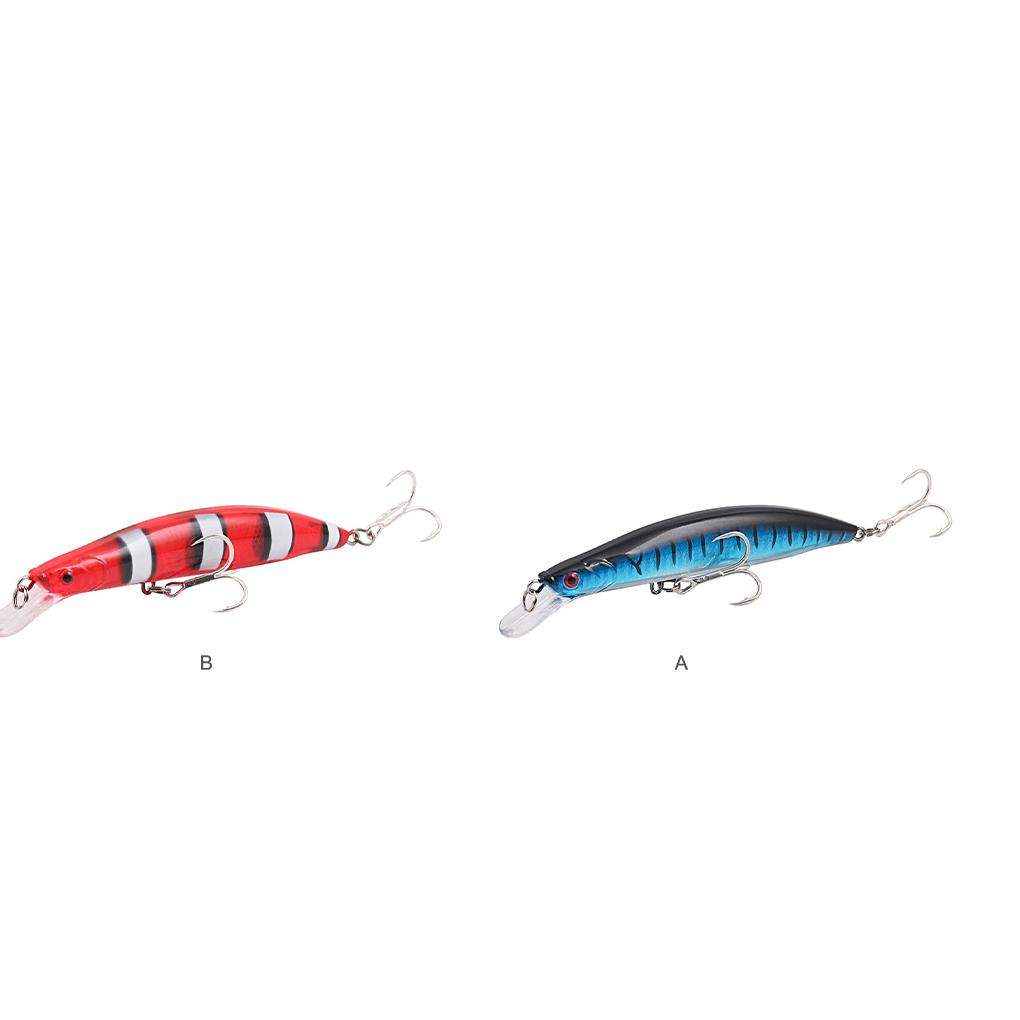 Minnow Fishing Lures Vivid Eyes Artificial Bait Striped 16.5cm Deep Diving Hooks Fishing Tackle Starter Anglers