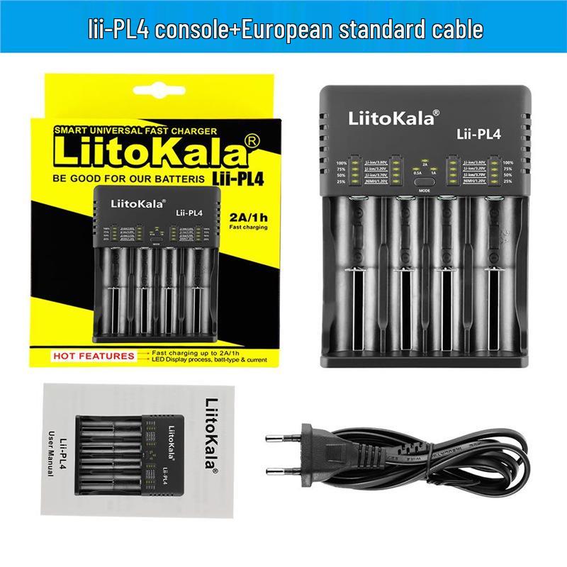 Dual-Slot Charger for 18650/26650 Lithium, AA/AAA Ni-MH, & 3.2V LiFePO4 Batteries