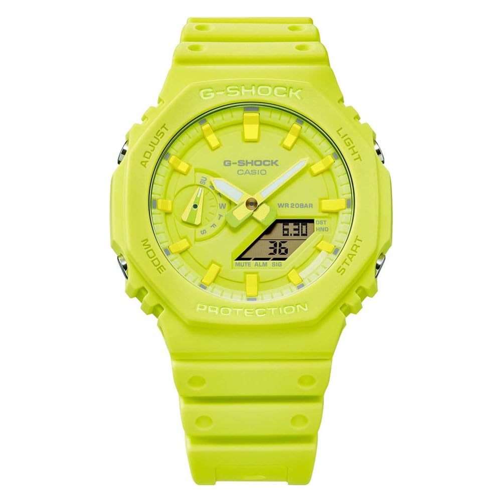 Casio GA-2100-9A9ER Men's G-Shock Watch, Yellow, Sport.