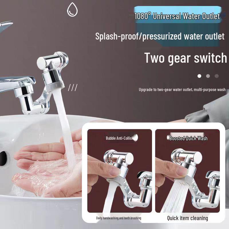 Universal Kitchen Faucet Extension Arm with Anti-Splash Aerator for Multifunctional Use
