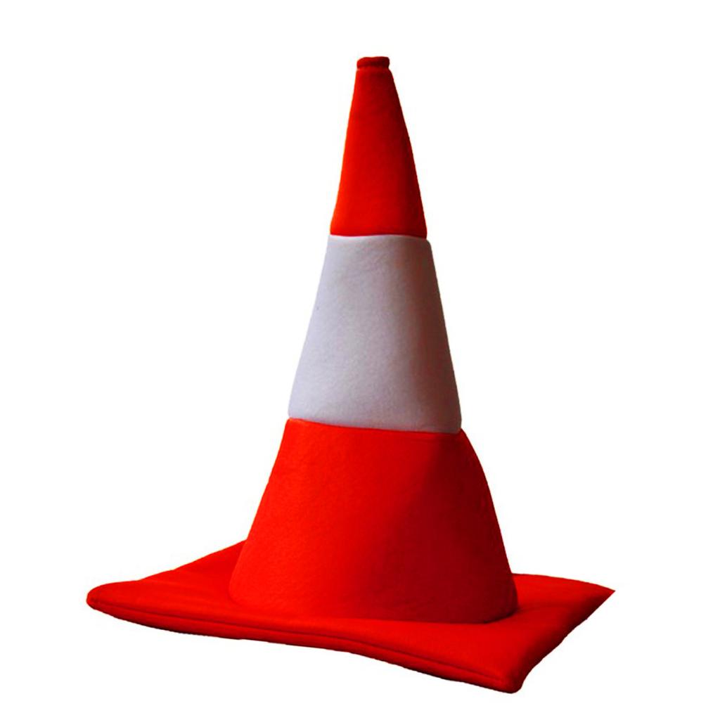 Traffic Cone Hat for Adult Kids Carnivals Gathering Headgear Hat Outdoor Photo Props Hat Holiday Celebration Costume Hat