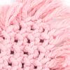Household Kitchen Cotton Coffee Cup Coaster with Tassel Heat Insulated Pad Placemat Decoration(Pink Heart Shaped)