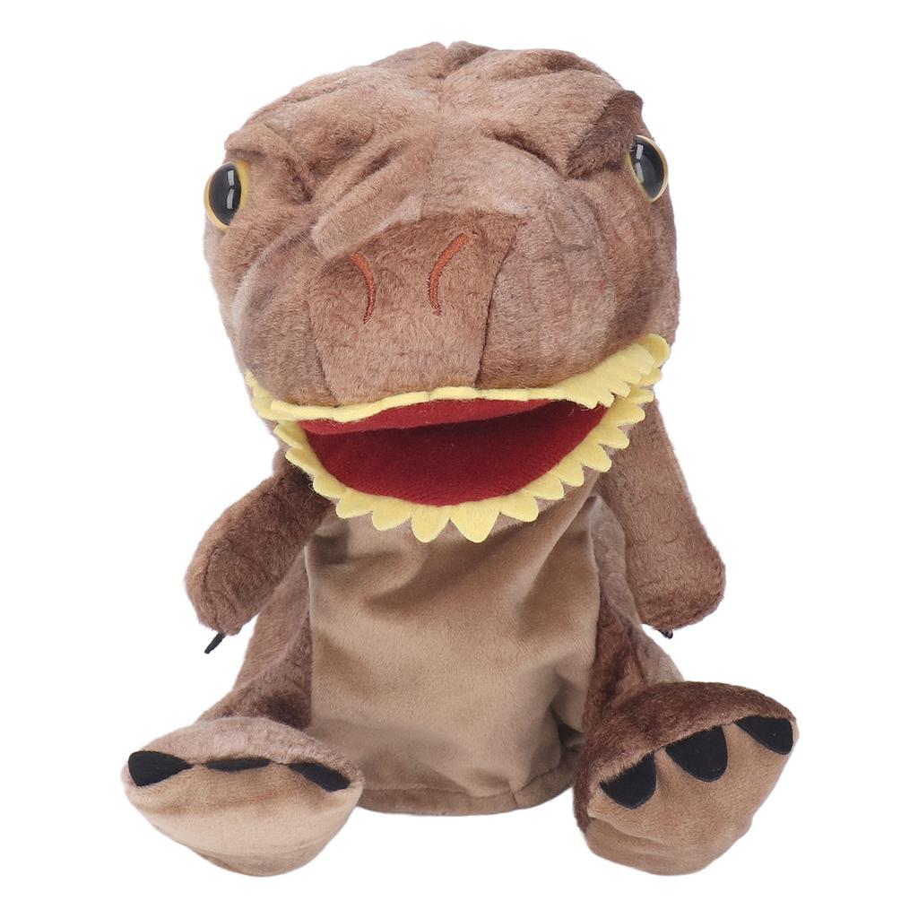 11.8in Plush Dinosaur Hand Toy Movable Mouth Soft Dinosaur Animal Hand Toy for Children Adults
