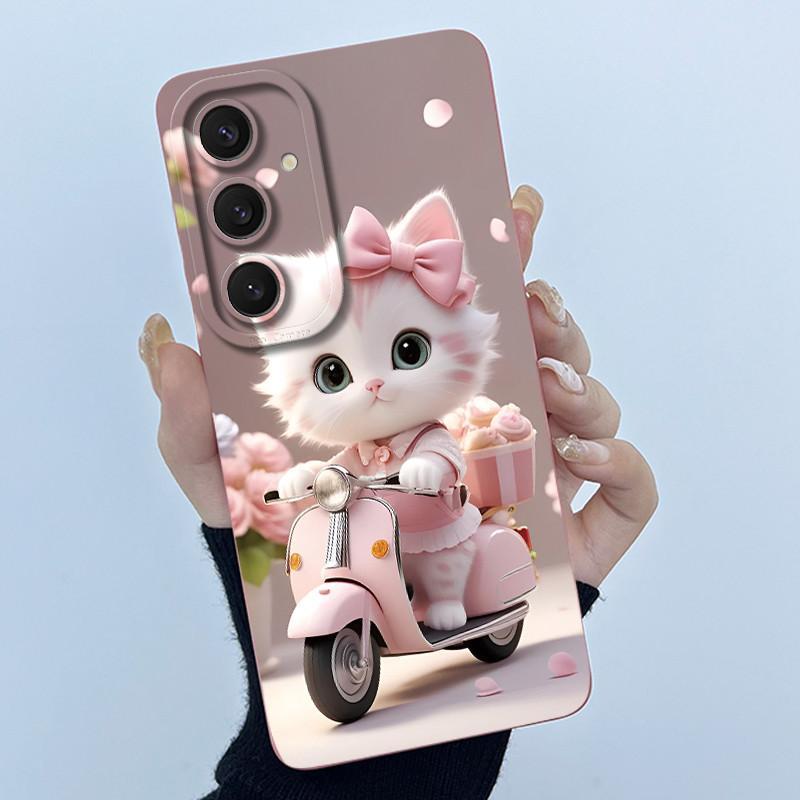 

Funny Cool Cat Dog Silicone Phone Case For Samsung Galaxy A16 A26 A36 A56 5G Bumper Matte Protective Soft Back Cover Shell Capas A16