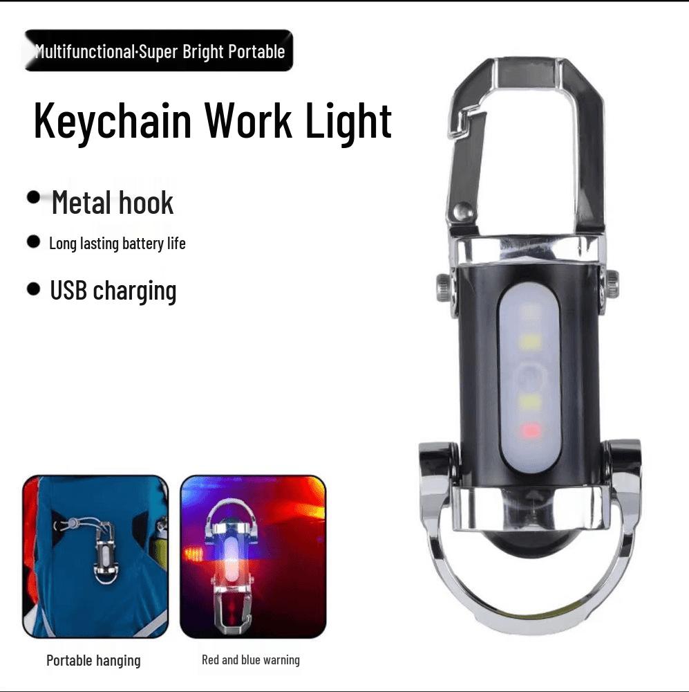 High-Brightness Portable Waterproof Keychain Flashlight with Fast Charging
