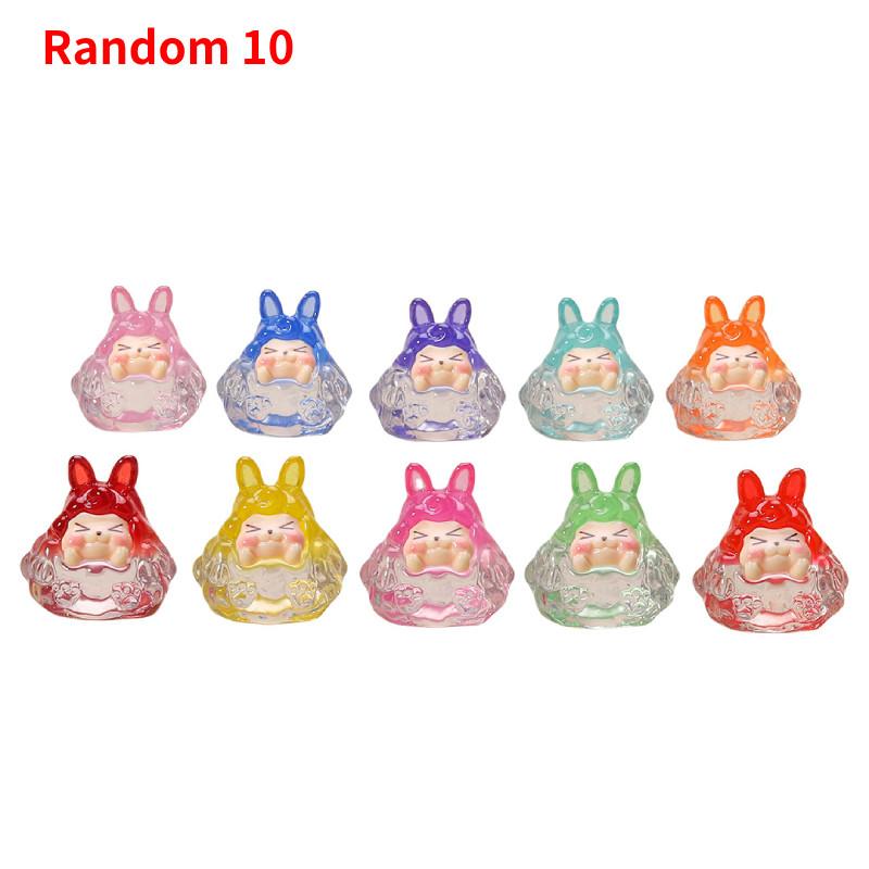 Kiki Lumious Resin Ornament Figures Blind Box Mini Toy Cartoon Doll Decor Car