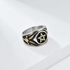 New Vintage Satanic Goat Pentagram Stainless Steel Ring for Men Party Jewelry