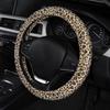 Car Seat Cover Leopard Fashion Steering Wheel Cover 12PCS Set All Year Round Use Animal Print Car Seat Cushion Case Set