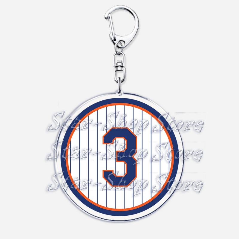 Popular Baseball Jersey Player Number Keychains for Accessories Bag New York Sports Keyrings Jewelry Friends Fans Gifts