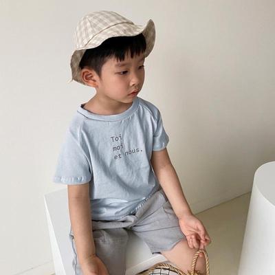 Clearance: Kids' Korean Style Summer Letter Print T-shirt, Versatile Lightweight Short-Sleeved Top for Boys and Girls