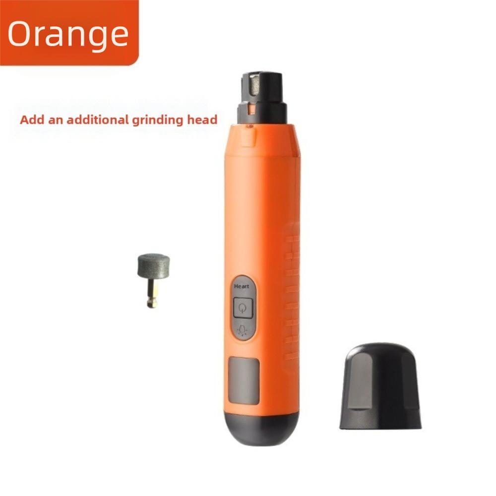 

with 2 LED Lights Dog Nail Grinder 5-Speed Pet Nail Grinder Safe Electric Pet Grinder Pet Grooming помаранчевий