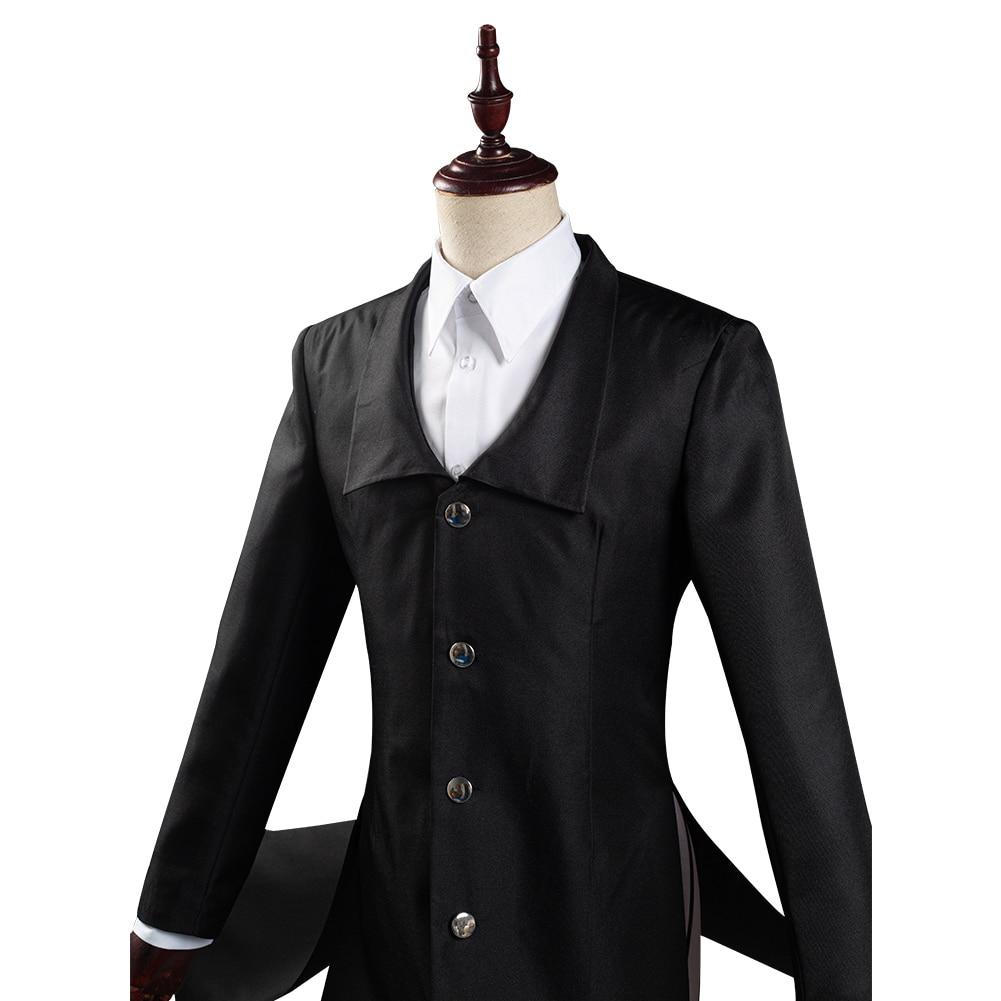 4 шт. наборы аниме Demon Slayer Косплей Kimetsu no Yaiba Enmu Косплей Костюм Черный — фото 4