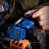 JD124 Blue Mecha Battle Hammer Building Blocks Motorcycle – Educational DIY Model Toy for Boys