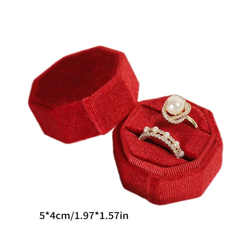 Rings Box Jewelry Box Display Holder Cases Wedding Rings Flannel Material Jewelry Box Perfect Gift for Woman Man Girls