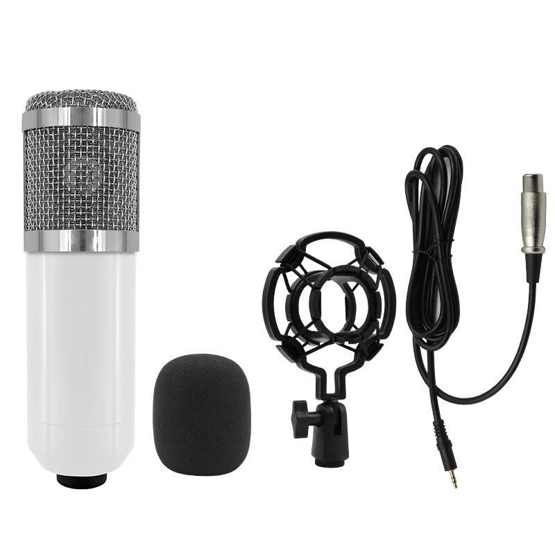 BM800 Kondensatormikrofon Set mit V8 Soundkarte & USB Mikrofonarm für Live-Streaming