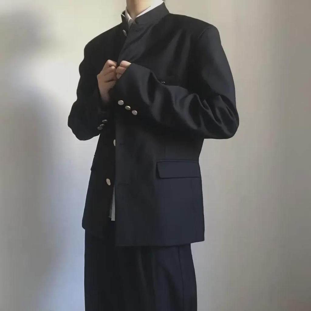 Unisexová japonská vysokoškolská uniformní bunda se stojáčkem