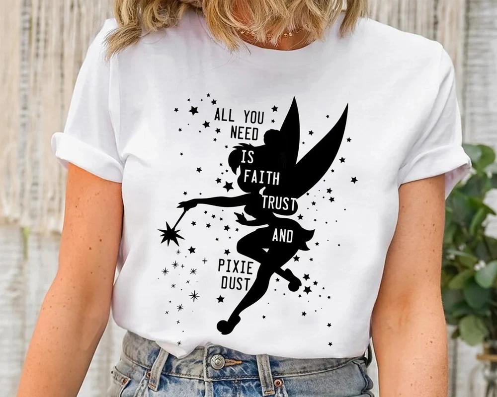 Peter Pan Tinker Bell Silhouette Cute T Shirt Unisex 3 S