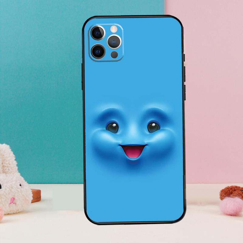 3D funny face Cute Phone Case For iPhone 17 Air 16 15 13 12 11 14 Pro Max 12 13 mini 15 16 Plus 16e Cover Coque