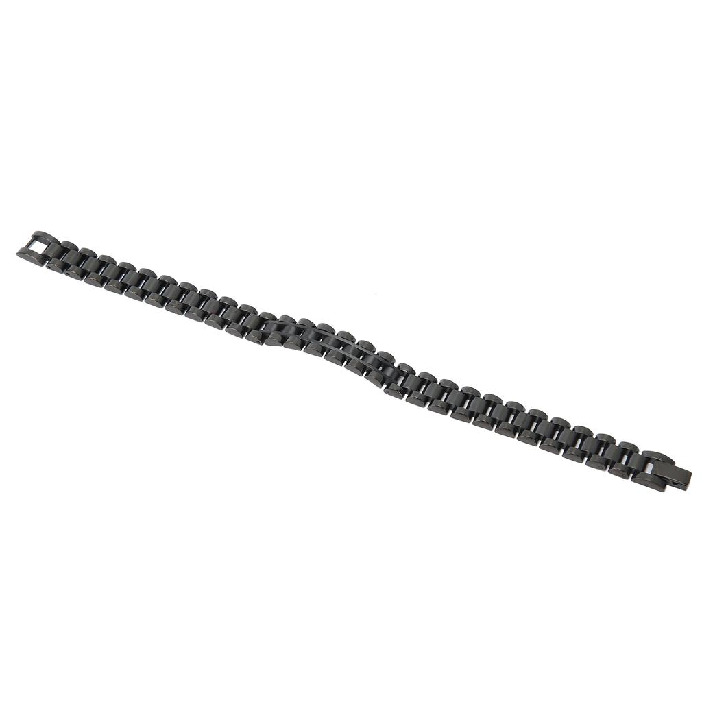 Metalowa Bransoletka Czarna Stylowa Unisex Bransoletka Ze Stopu Stali Nierdzewnej Biżuteria Akcesoria