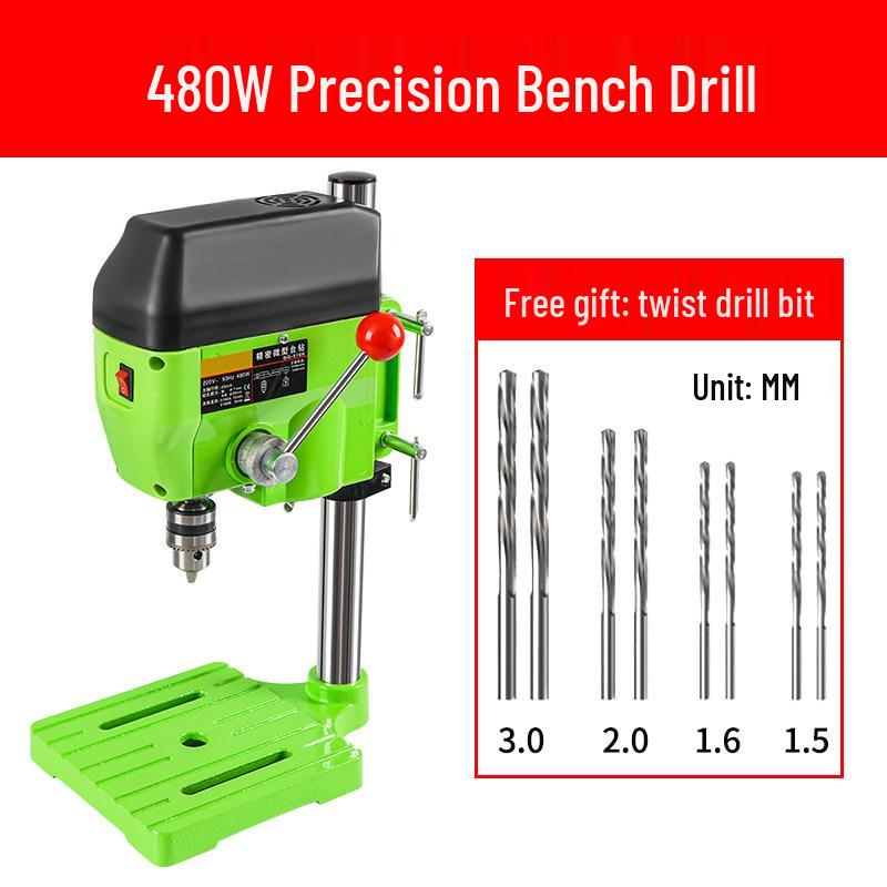 220V Industrial-Grade High-Precision Mini Drill Press for Multifunctional Household Use