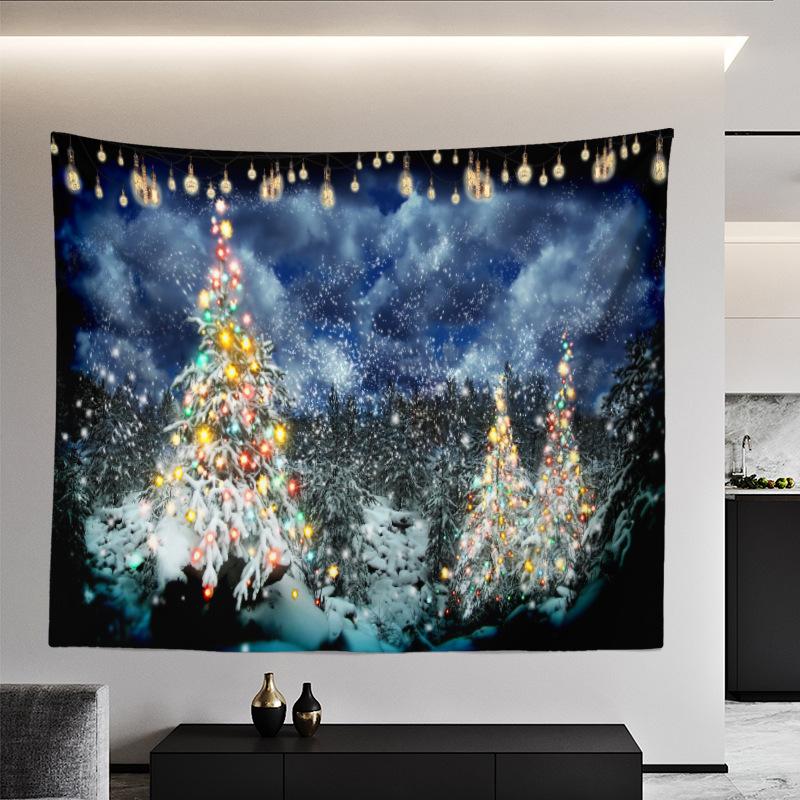 Weihnachtsteppich, europäische und amerikanische Weihnachts-Schlafzimmer-Raumaufteilung, Hintergrundtuch, Wandverkleidung