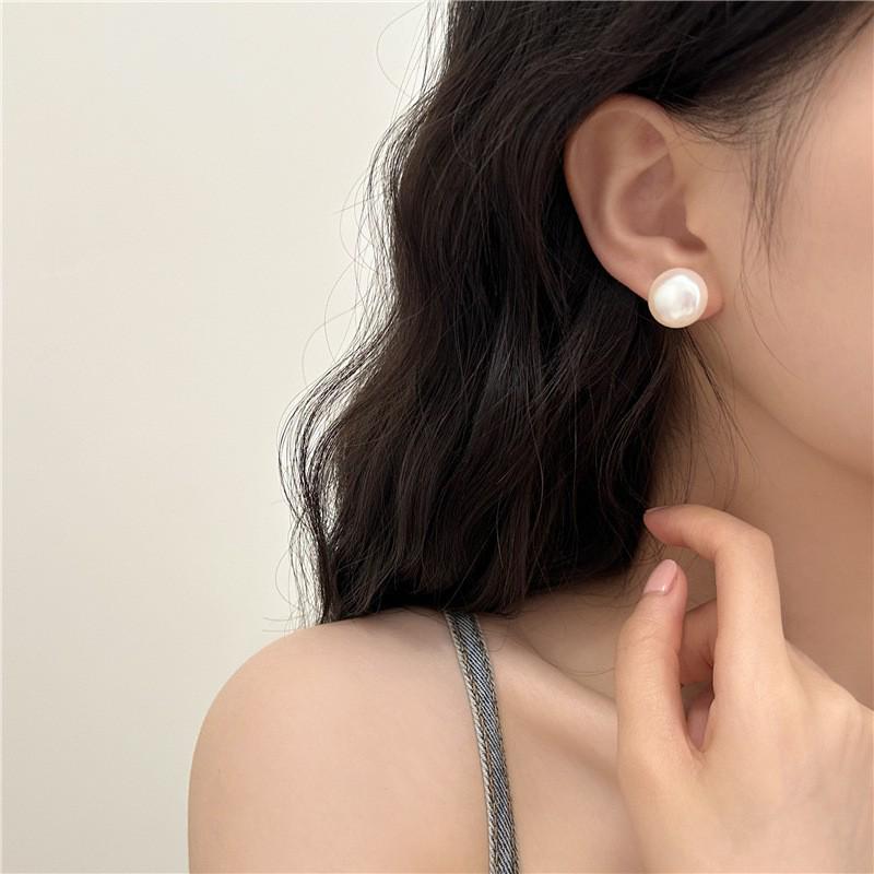 925 Silver Retro Pearl Earrings - Classic Japanese & Korean Style