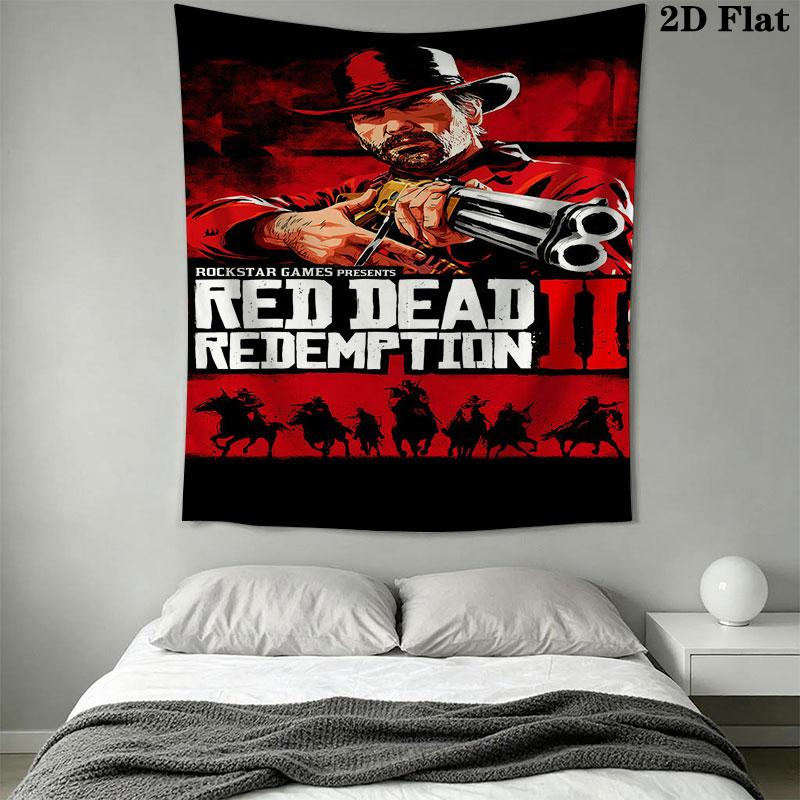 RDR2 Wall Hanging Printed Fabric Blanket Decorative Tapestries for Bedroom Living Room Home Decor