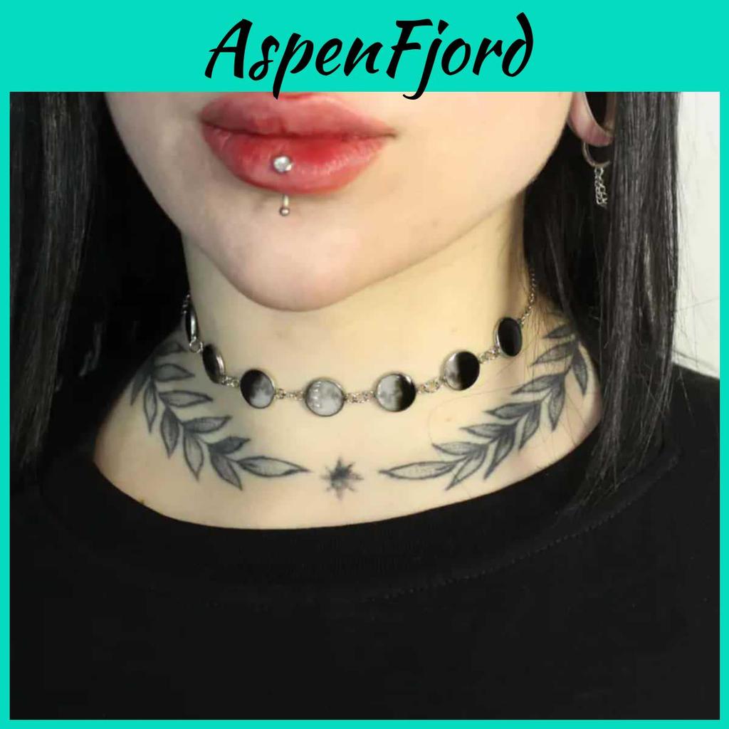 Moon Zodiac Necklace In Geometric Style With Electroplated Alloy For Women
