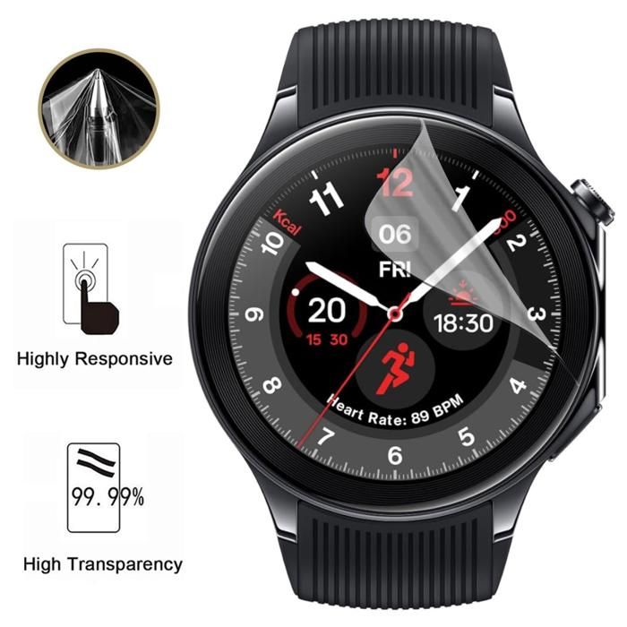Screen Protector for OnePlus Watch 2 [6 Pack] Ultra Thin Resistant Protective Plastic Film Phonillico