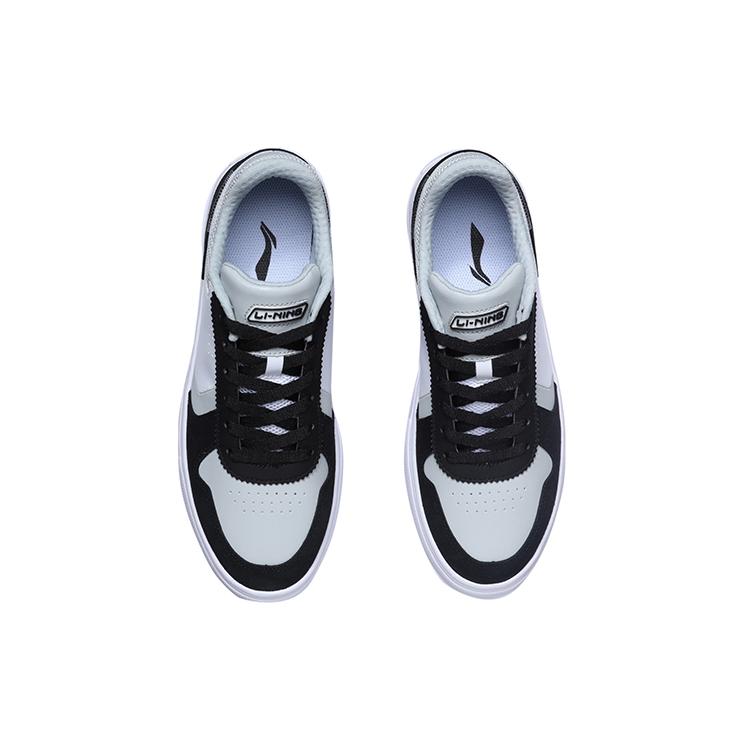 LiNing Abrasion Resistant Breathable Low Top Skateboard Shoes Men's Black Gray White