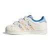 adidas Originals Superstar Bequeme Lässige Strapazierfähige Low-Top Kinder Skateschuhe Kinder Sneaker Weiß Blau IF4320